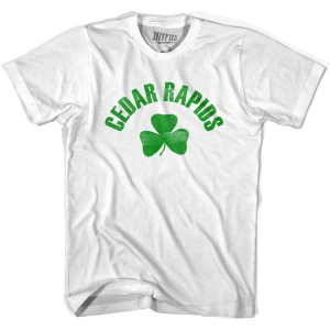 Cedar Rapids Shamrock Youth Cotton T-shirt-White Cedar Rapids Shamrock Youth Cotton T-shirt-White