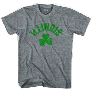 Illinois State Shamrock Youth Tri-Blend T-shirt-Athletic Grey