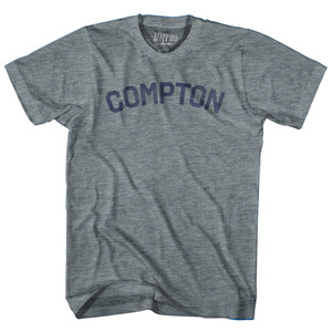 COMPTON Adult Tri-Blend T-shirt - Athletic Grey