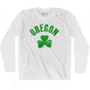 Oregon State Shamrock Cotton Long Sleeve T-shirt - White Oregon State Shamrock Cotton Long Sleeve T-shirt - White