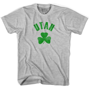 Utah State Shamrock Womens Cotton T-shirt - Grey Heather