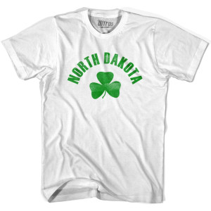 North Dakota State Shamrock Cotton T-shirt - White North Dakota State Shamrock Cotton T-shirt - White