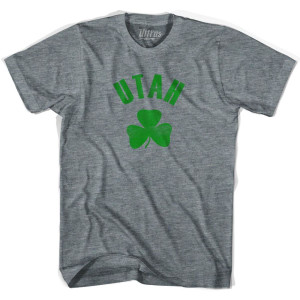 Utah State Shamrock Tri-Blend T-shirt - Athletic Grey Utah State Shamrock Tri-Blend T-shirt - Athletic Grey