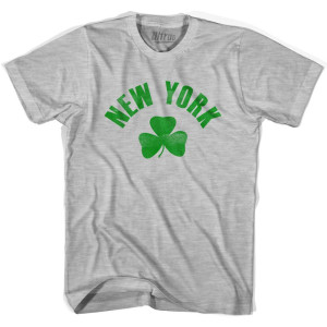 New York State Shamrock Cotton T-shirt - Grey Heather New York State Shamrock Cotton T-shirt - Grey Heather