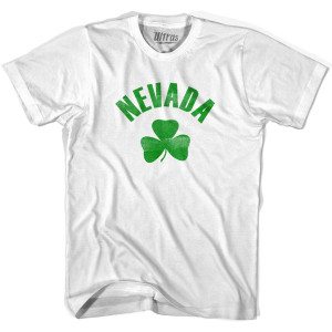 Nevada State Shamrock Cotton T-shirt - White Nevada State Shamrock Cotton T-shirt - White
