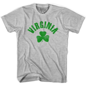 Virginia State Shamrock Cotton T-shirt - Grey Heather