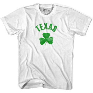 Texas State Shamrock Cotton T-shirt - White Texas State Shamrock Cotton T-shirt - White
