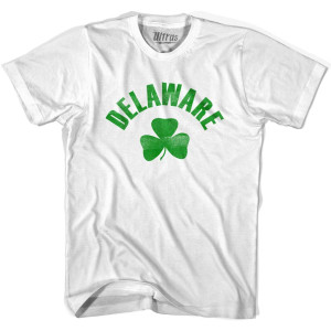 Delaware State Shamrock Womens Cotton T-shirt - White Delaware State Shamrock Womens Cotton T-shirt - White