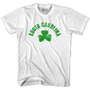 South Carolina State Shamrock Cotton T-shirt - White South Carolina State Shamrock Cotton T-shirt - White
