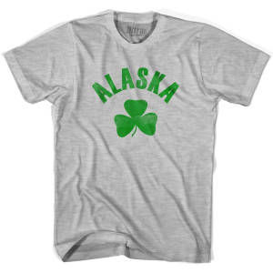 Alaska State Shamrock Cotton T-shirt-Grey Heather Alaska State Shamrock Cotton T-shirt-Grey Heather
