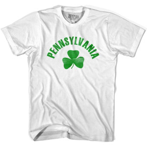 Pennsylvania State Shamrock Cotton T-shirt - White Pennsylvania State Shamrock Cotton T-shirt - White