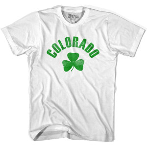Colorado State Shamrock Cotton T-shirt - White Colorado State Shamrock Cotton T-shirt - White