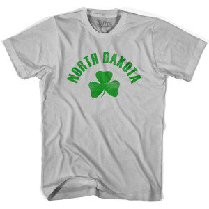 North Dakota State Shamrock Cotton T-shirt - Cool Grey