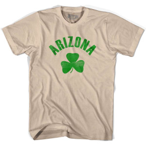 Arizona State Shamrock Cotton T-shirt-Creme