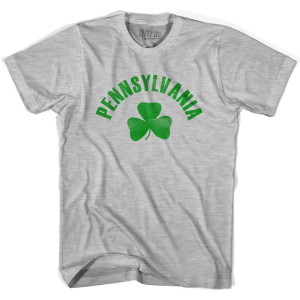 Pennsylvania State Shamrock Cotton T-shirt-Grey Heather Pennsylvania State Shamrock Cotton T-shirt-Grey Heather
