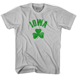 Iowa State Shamrock Cotton T-shirt - Cool Grey