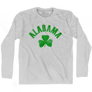 Alabama State Shamrock Cotton Long Sleeve T-shirt - Grey Heather Alabama State Shamrock Cotton Long Sleeve T-shirt - Grey Heather