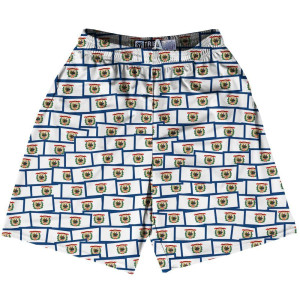 Tribe West Virginia State Party Flags Lacrosse Shorts Made in USA - White Tribe West Virginia State Party Flags Lacrosse Shorts Made in USA - White