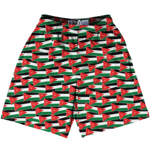 Tribe Jordan Party Flags Lacrosse Shorts Made in USA - Green Red