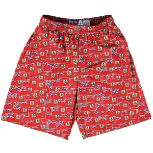 Tribe Bermuda Party Flags Lacrosse Shorts Made in USA - Red Tribe Bermuda Party Flags Lacrosse Shorts Made in USA - Red