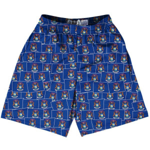 Tribe Michigan State Party Flags Lacrosse Shorts Made in USA - Blue Tribe Michigan State Party Flags Lacrosse Shorts Made in USA - Blue