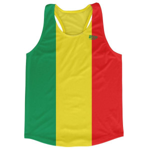 Mali Country Flag Running Tank Top Racerback Track and Cross Country Singlet Jersey Made In USA - Green Red Mali Country Flag Running Tank Top Racerback Track and Cross Country Singlet Jersey Made In USA - Green Red