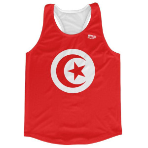 Tunisia Country Flag Running Tank Top Racerback Track and Cross Country Singlet Jersey Made In USA - Red White Tunisia Country Flag Running Tank Top Racerback Track and Cross Country Singlet Jersey Made In USA - Red White