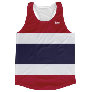 Thailand Country Flag Running Tank Top Racerback Track and Cross Country Singlet Jersey Made In USA-Red White Thailand Country Flag Running Tank Top Racerback Track and Cross Country Singlet Jersey Made In USA-Red White