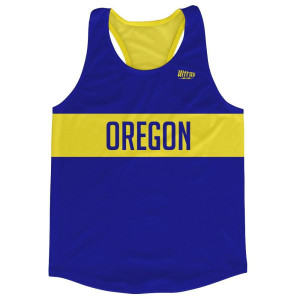 Oregon Finish Line Running Tank Top Racerback Track and Cross Country Singlet Jersey Made In USA-Royal Blue Oregon Finish Line Running Tank Top Racerback Track and Cross Country Singlet Jersey Made In USA-Royal Blue