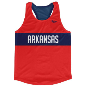 Arkansas Finish Line Running Tank Top Racerback Track and Cross Country Singlet Jersey Made In USA - Red Arkansas Finish Line Running Tank Top Racerback Track and Cross Country Singlet Jersey Made In USA - Red