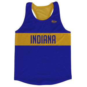 Indiana Finish Line Running Tank Top Racerback Track and Cross Country Singlet Jersey Made In USA - Navy Indiana Finish Line Running Tank Top Racerback Track and Cross Country Singlet Jersey Made In USA - Navy
