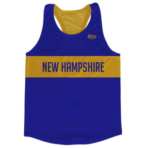 New Hampshire Finish Line Running Tank Top Racerback Track and Cross Country Singlet Jersey Made In USA - Royal Blue New Hampshire Finish Line Running Tank Top Racerback Track and Cross Country Singlet Jersey Made In USA - Royal Blue