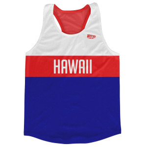 Finish Line Running Tank Top Racerback Track and Cross Country Singlet Jersey Made In USA - Blue White Red Finish Line Running Tank Top Racerback Track and Cross Country Singlet Jersey Made In USA - Blue White Red