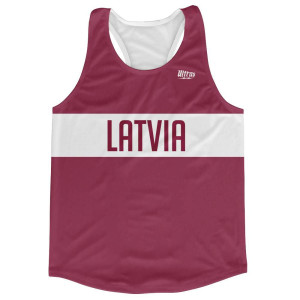 Latvia Country Finish Line Running Tank Top Racerback Track and Cross Country Singlet Jersey Made In USA - Velvet Latvia Country Finish Line Running Tank Top Racerback Track and Cross Country Singlet Jersey Made In USA - Velvet