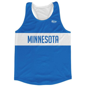 Minnesota Finish Line Running Tank Top Racerback Track and Cross Country Singlet Jersey Made In USA - Sky Blue Minnesota Finish Line Running Tank Top Racerback Track and Cross Country Singlet Jersey Made In USA - Sky Blue