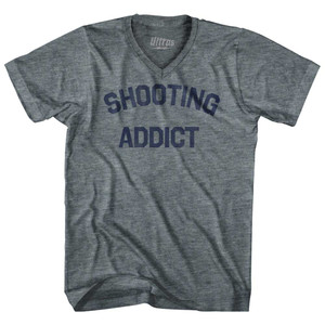 Shooting Addict Tri-Blend V-neck Womens Junior Cut T-shirt - Athletic Grey Shooting Addict Tri-Blend V-neck Womens Junior Cut T-shirt - Athletic Grey