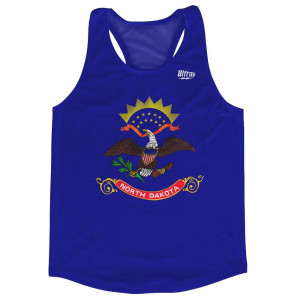 North Dakota State Flag Running Tank Top Racerback Track and Cross Country Singlet Jersey Made In USA-Royal Blue North Dakota State Flag Running Tank Top Racerback Track and Cross Country Singlet Jersey Made In USA-Royal Blue