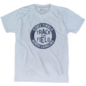 North Carolina State Finals Track and Field Adult Tri-Blend T-shirt-Athletic White North Carolina State Finals Track and Field Adult Tri-Blend T-shirt-Athletic White