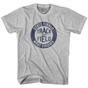 West Virginia State Finals Track and Field Adult Cotton T-shirt-Grey Heather West Virginia State Finals Track and Field Adult Cotton T-shirt-Grey Heather