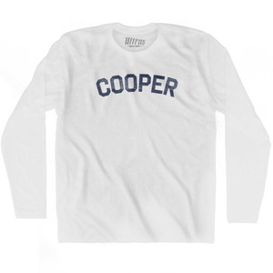 COOPER Adult Cotton Long Sleeve T-shirt - White