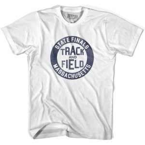 Massachusetts State Finals Track and Field Adult Cotton T-shirt - White Massachusetts State Finals Track and Field Adult Cotton T-shirt - White