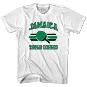 Jamaica Table Tennis Youth Cotton T-shirt-White Jamaica Table Tennis Youth Cotton T-shirt-White