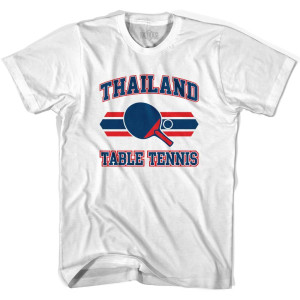 Thailand Table Tennis Youth Cotton T-shirt - White Thailand Table Tennis Youth Cotton T-shirt - White