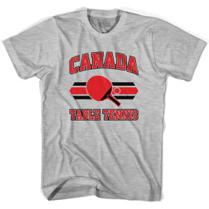 Canada Table Tennis Youth Cotton T-shirt - Grey Heather Canada Table Tennis Youth Cotton T-shirt - Grey Heather