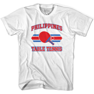 Philippines Table Tennis Youth Cotton T-shirt - White Philippines Table Tennis Youth Cotton T-shirt - White