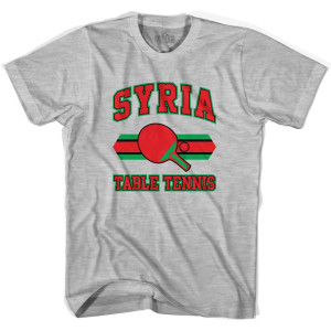 Syria Table Tennis Youth Cotton T-shirt - Grey Heather Syria Table Tennis Youth Cotton T-shirt - Grey Heather