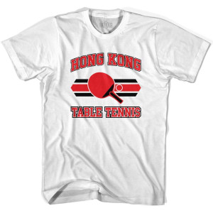 Hong Kong Table Tennis Youth Cotton T-shirt - White Hong Kong Table Tennis Youth Cotton T-shirt - White
