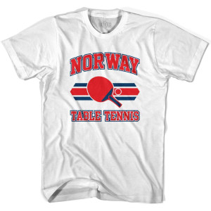 Norway Table Tennis Youth Cotton T-shirt - White Norway Table Tennis Youth Cotton T-shirt - White