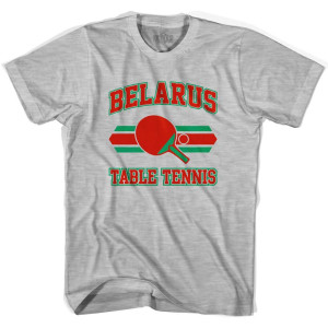 Belarus Table Tennis Youth  Cotton T-shirt - Grey Heather Belarus Table Tennis Youth  Cotton T-shirt - Grey Heather