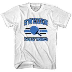 Sweden Table Tennis Adult Cotton T-shirt - White